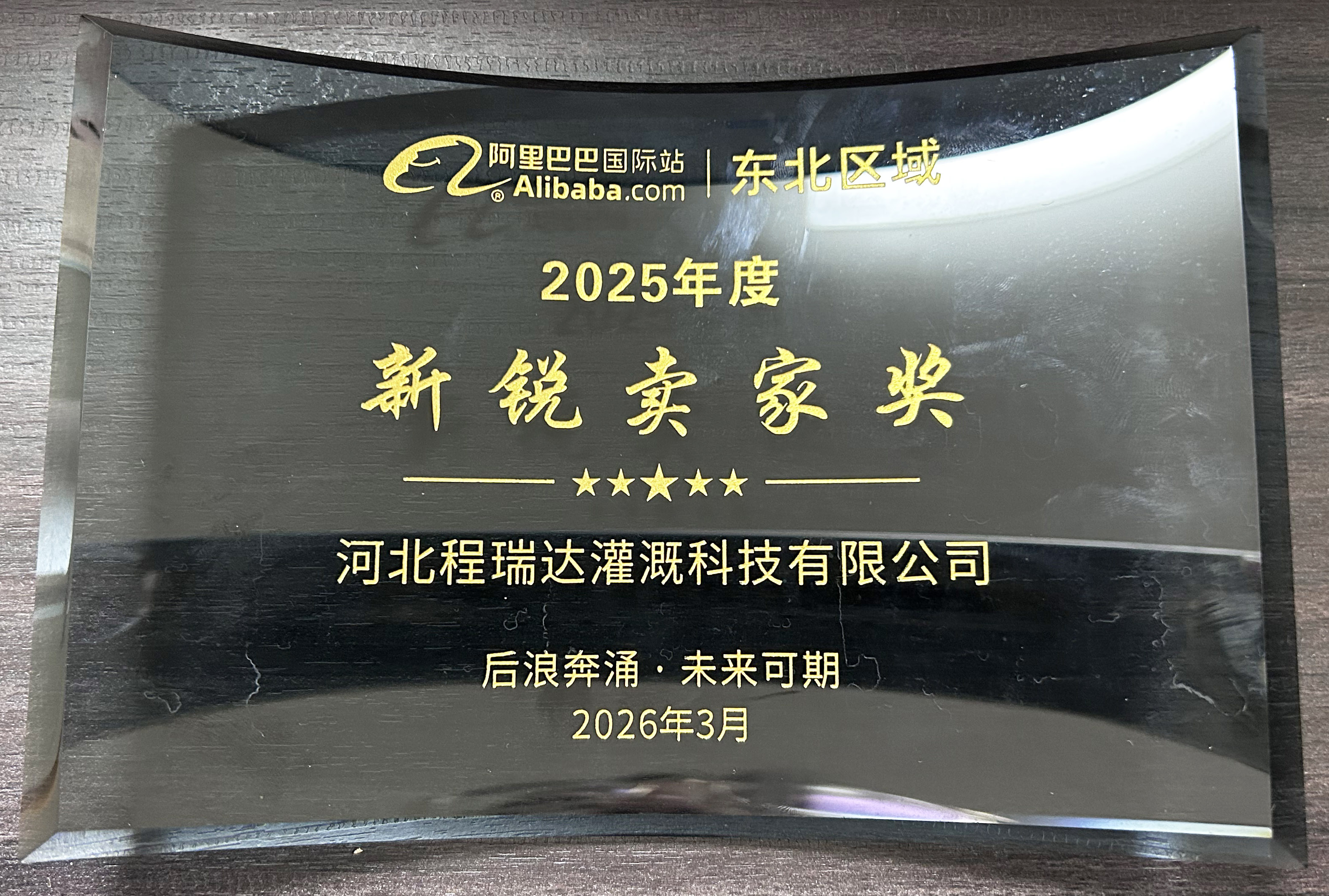 酒泉程瑞达灌溉 | 荣获阿里国际站新锐卖家奖